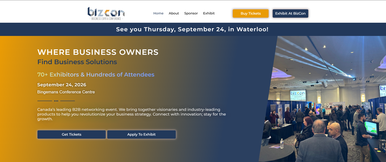 Bizcon desktop view