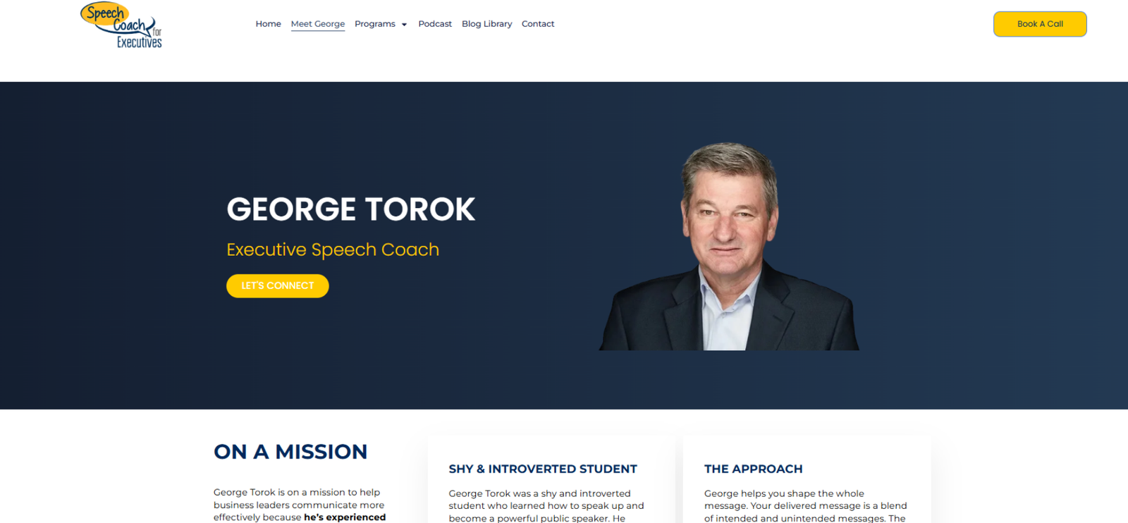 Speech Coach Executives desktop view
