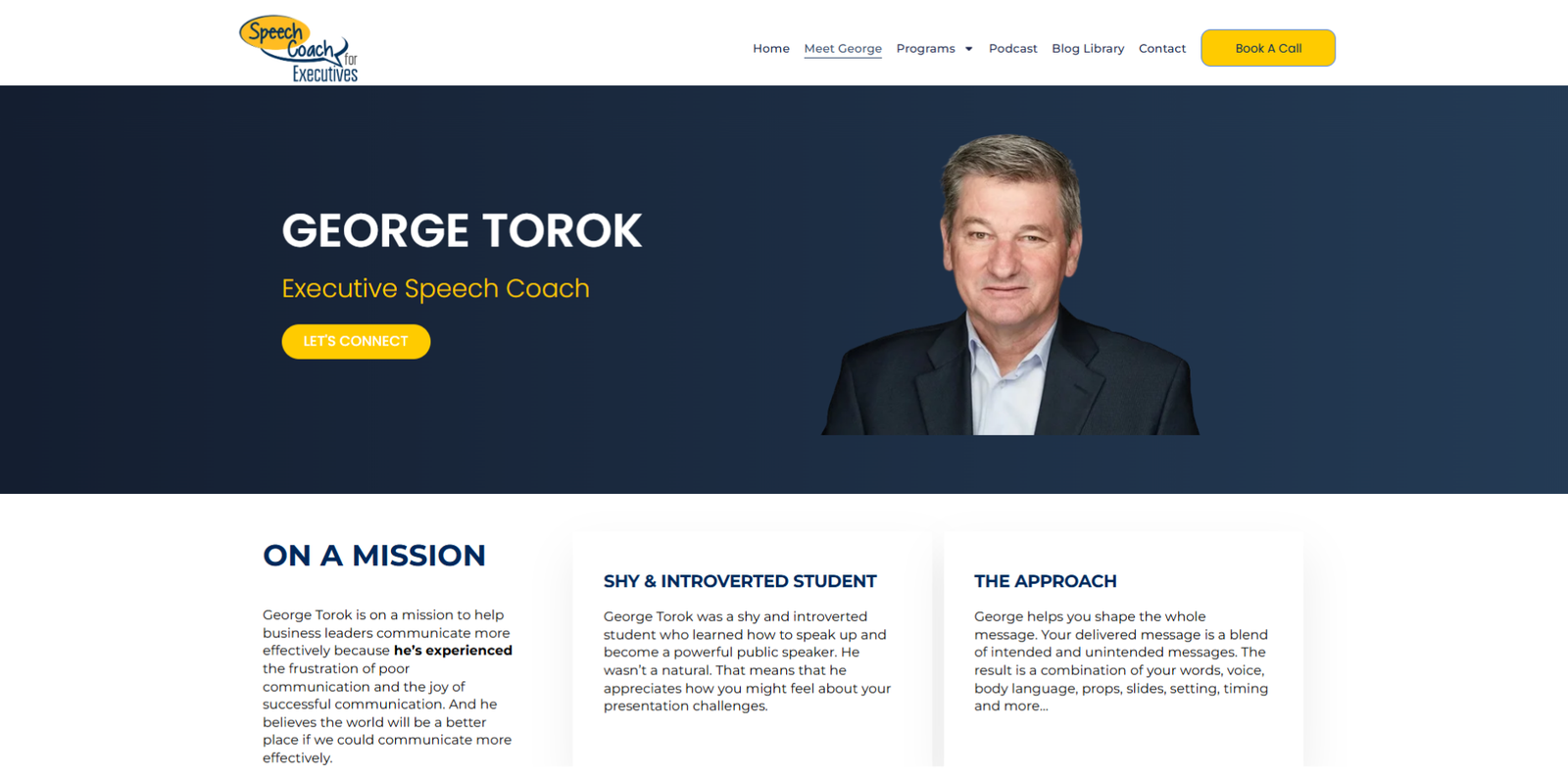 Speech Coach Executives desktop view